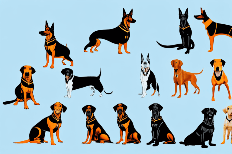 Several different types of guard dog breeds