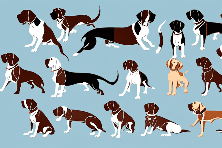 Several distinct gun dog breeds