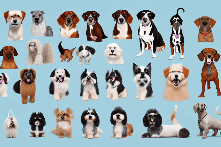 Various breeds of dogs