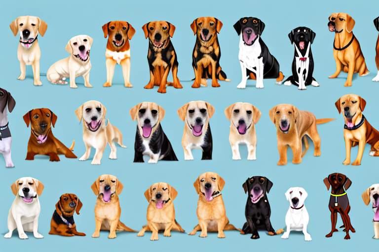 A variety of different dog breeds