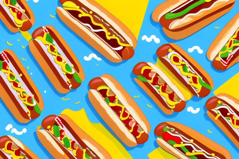 A variety of hot dogs