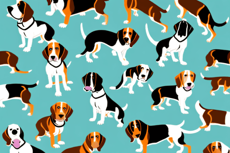 Several distinct types of hound dogs commonly found in the uk