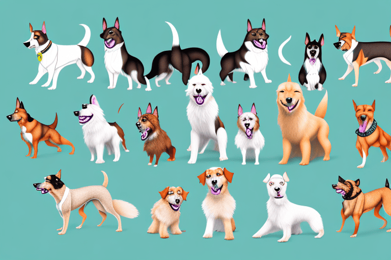 Various hybrid dogs