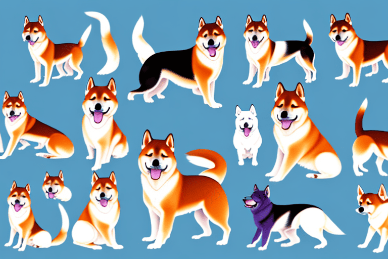 Several different types of inu dogs