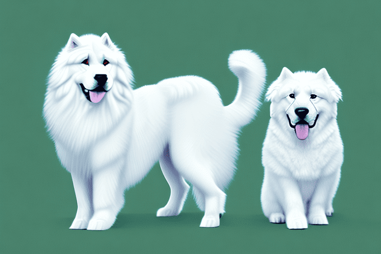 Several different types of large white dogs