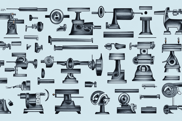 Various types of lathe dogs