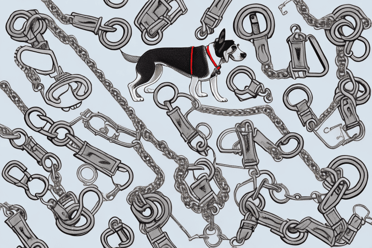 Several different types of dog leads