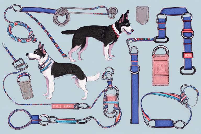 A variety of dog leashes