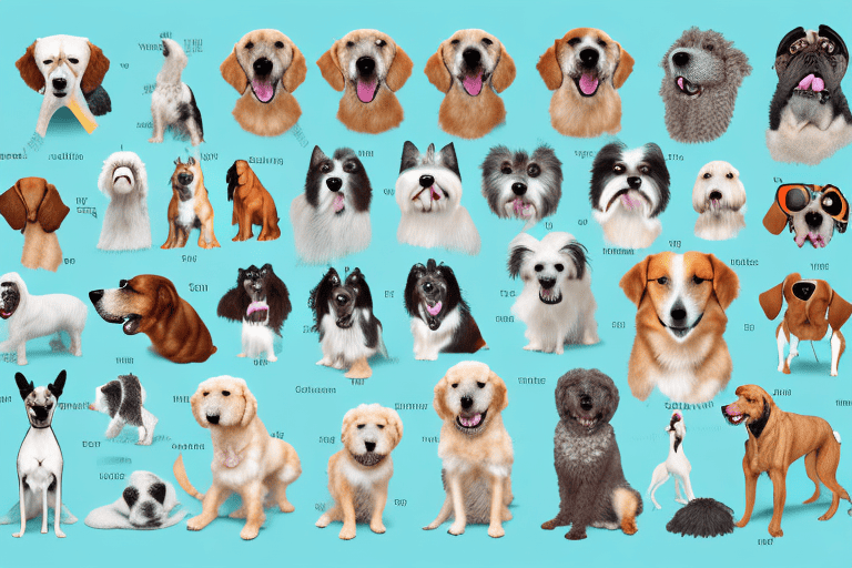 Several different types of dogs