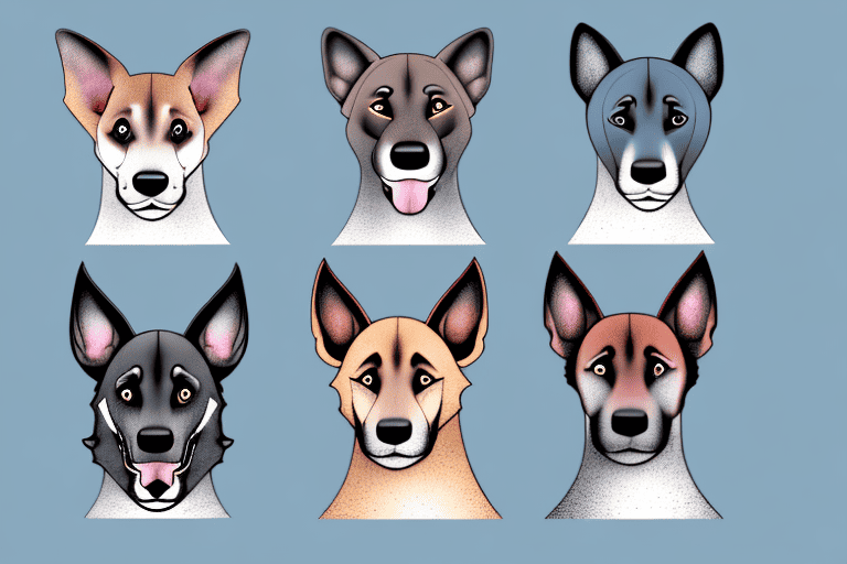 Four different types of malinois dogs