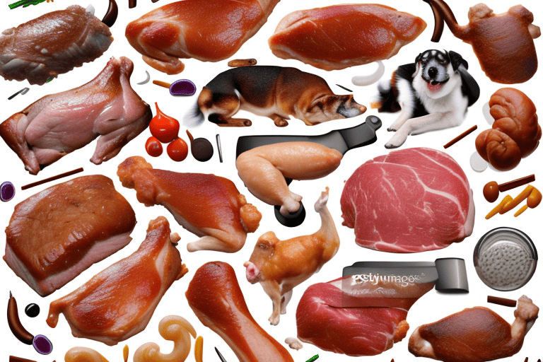 Various types of muscle meats such as chicken