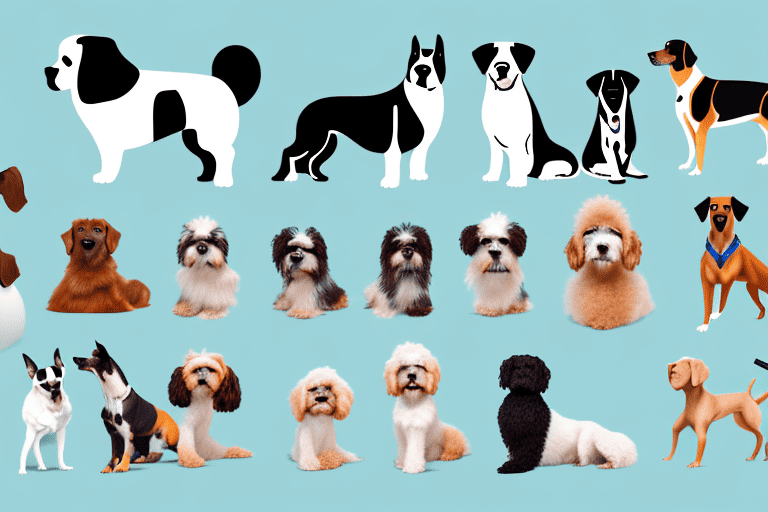 Various breeds of dogs