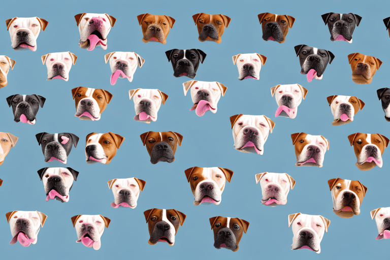 Several different types of pit bull dogs