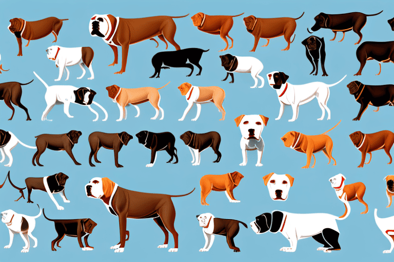 Several distinct types of pitbull breeds