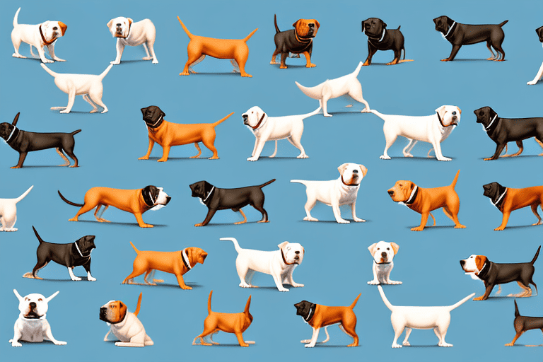 Several different types of pitbull dogs