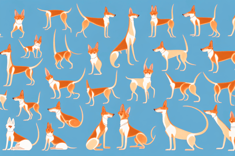 Several distinct types of podenco dogs