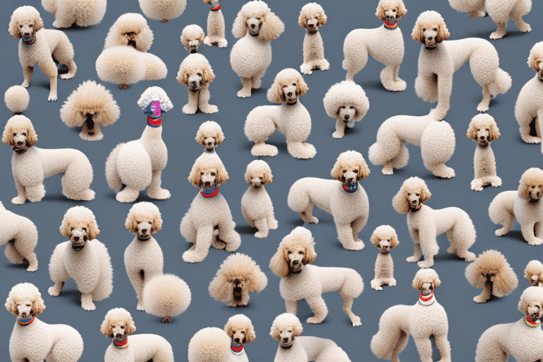 Several distinct types of poodles