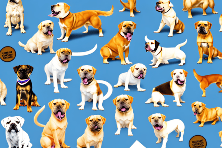 Various popular dog breeds