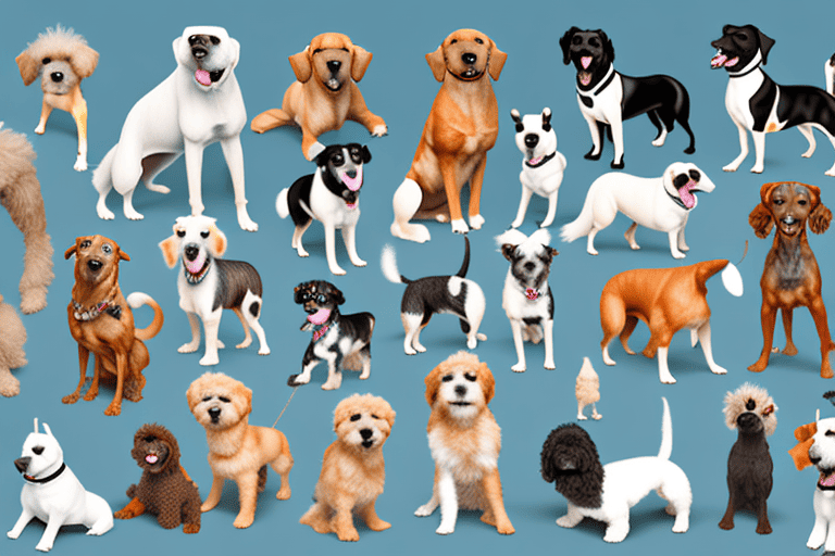 Various breeds of rescue dogs