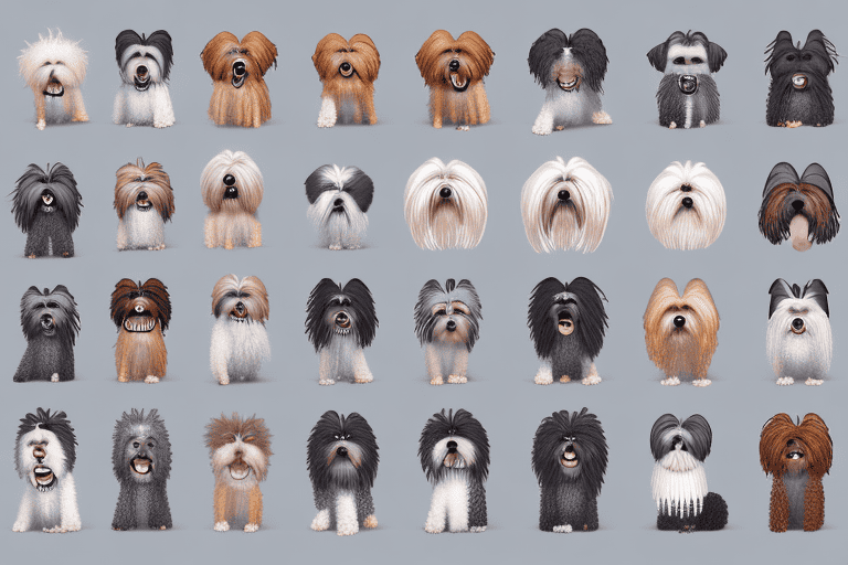 Various scruffy dog breeds