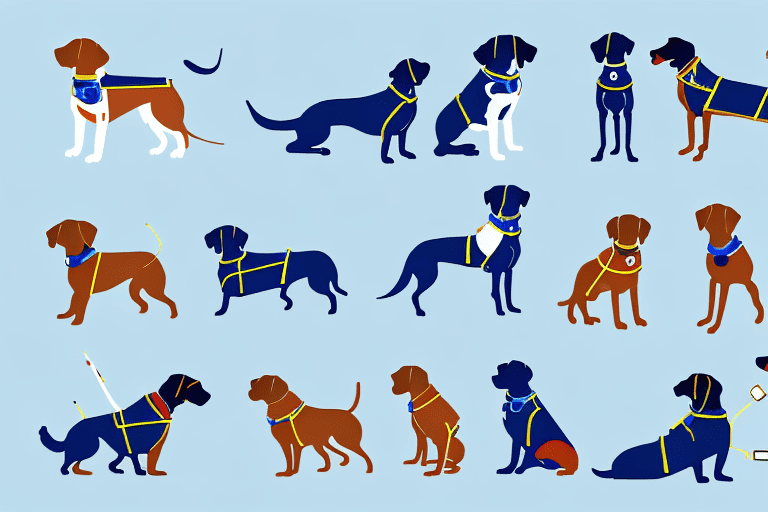 Various types of service dogs