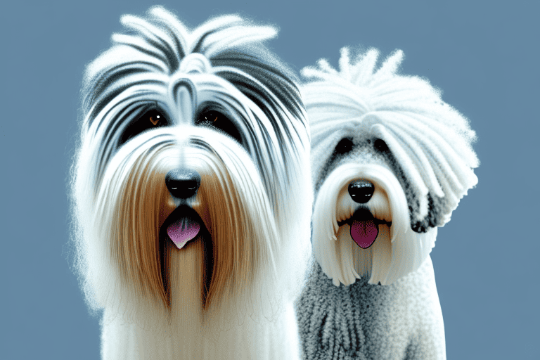 Several different types of shaggy dog breeds