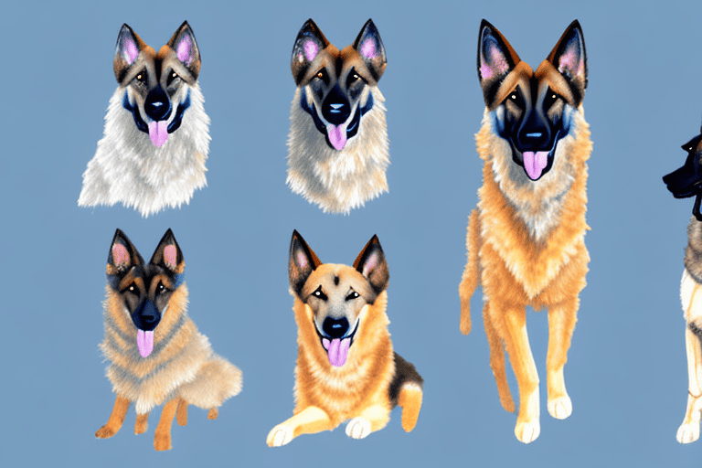 Three different shepherd dogs