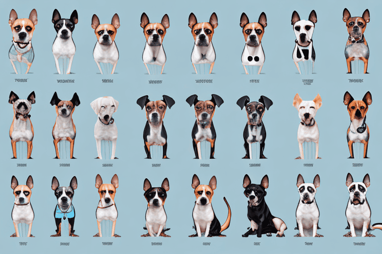 Several different types of skinny dog breeds in various poses