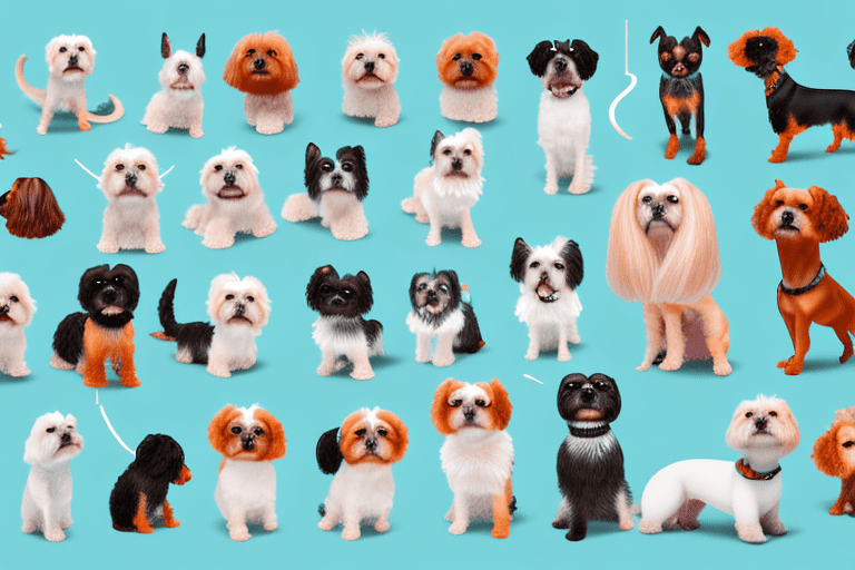 Several different small dog breeds