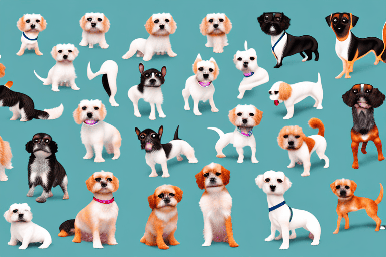 Various small dog breeds