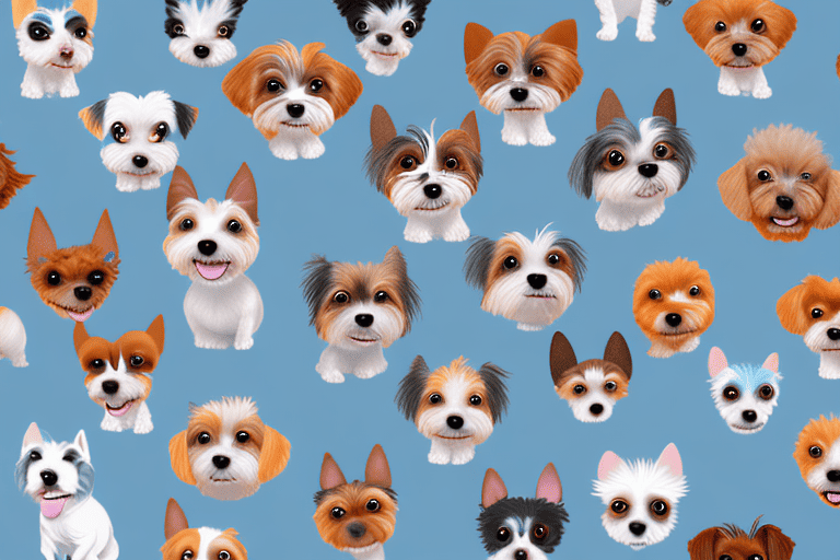 Several different types of small dogs with short hair