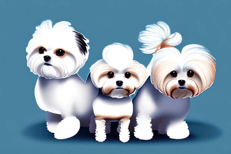 Several different breeds of small dogs