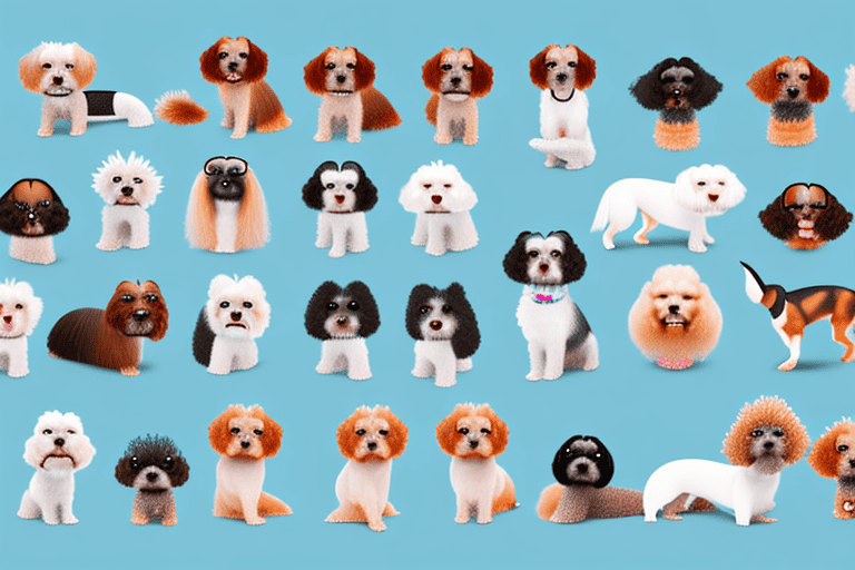 Various types of small dogs with different hair types