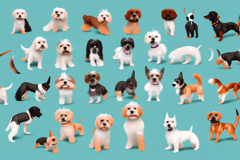 Various small-sized dog breeds