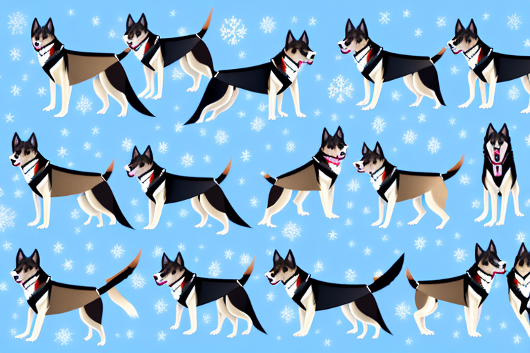 Several different types of sled dog harnesses