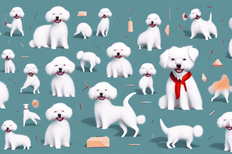 Various small white fluffy dogs