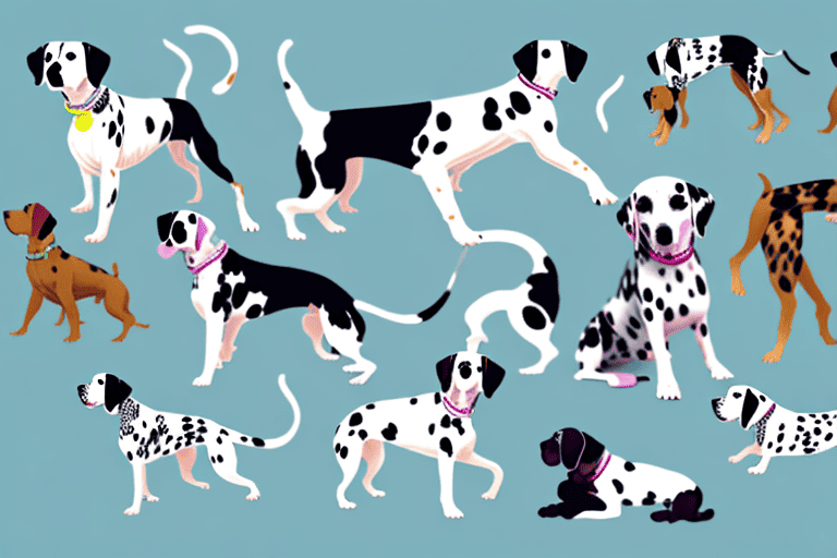 Various spotted dog breeds such as dalmatians