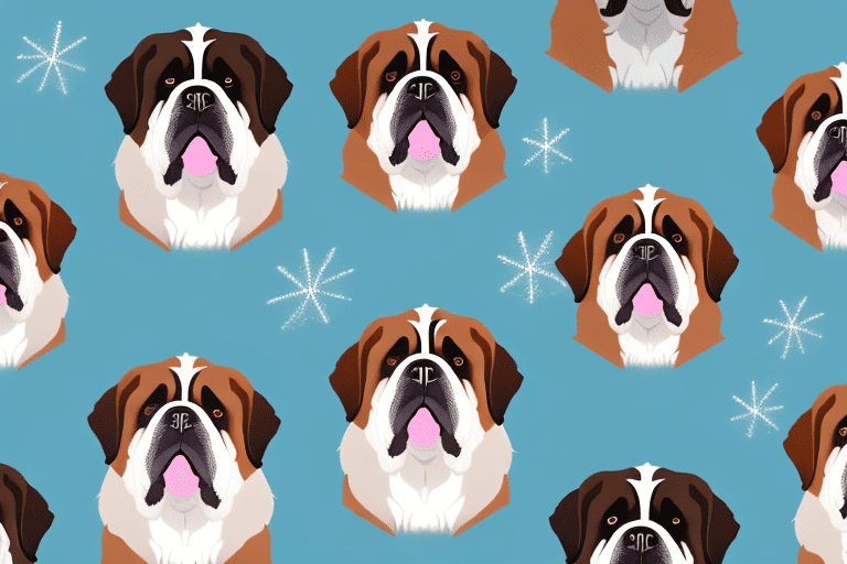 Several distinct types of st. bernard dogs showcasing their unique features