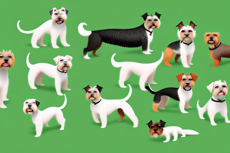 Several different types of terrier dogs