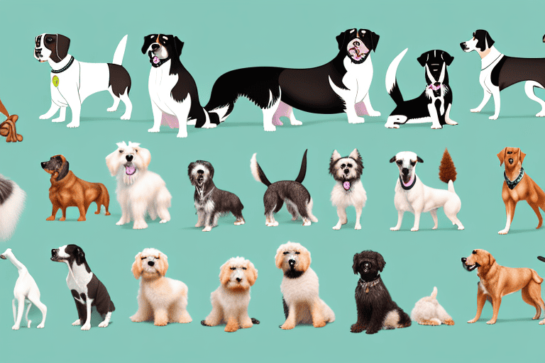 Various breeds of dogs