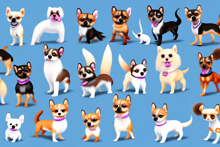 Various toy dog breeds