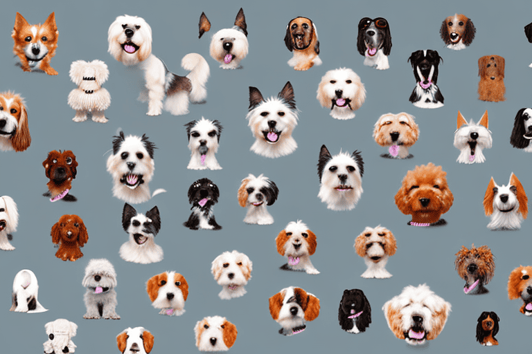 Several different breeds of dogs