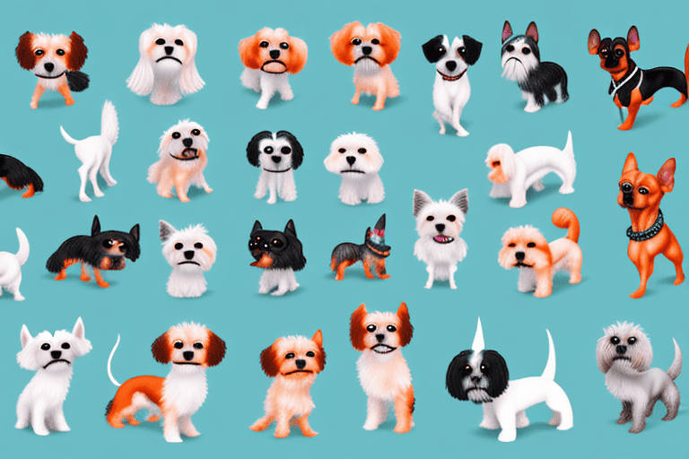 A collection of various types of very small dogs