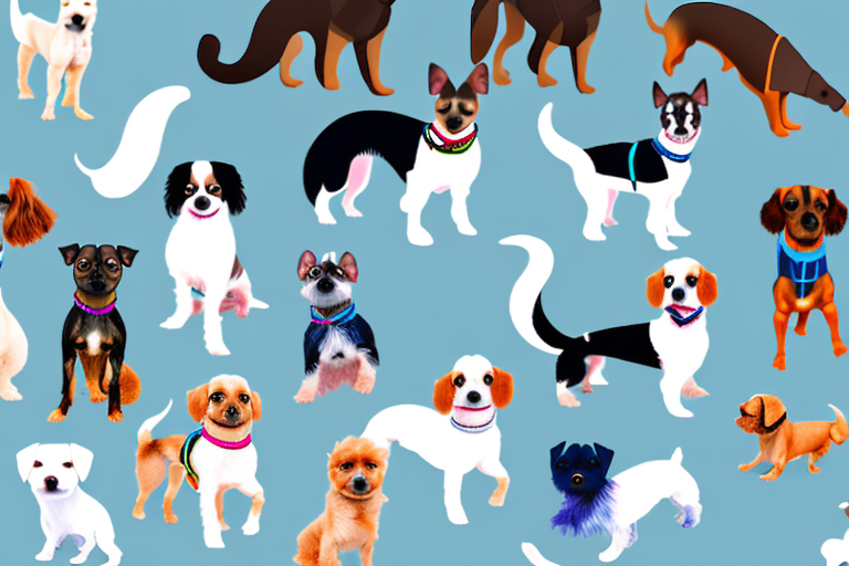 Several small dogs of different breeds