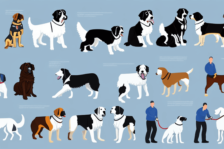 Several different working dog breeds