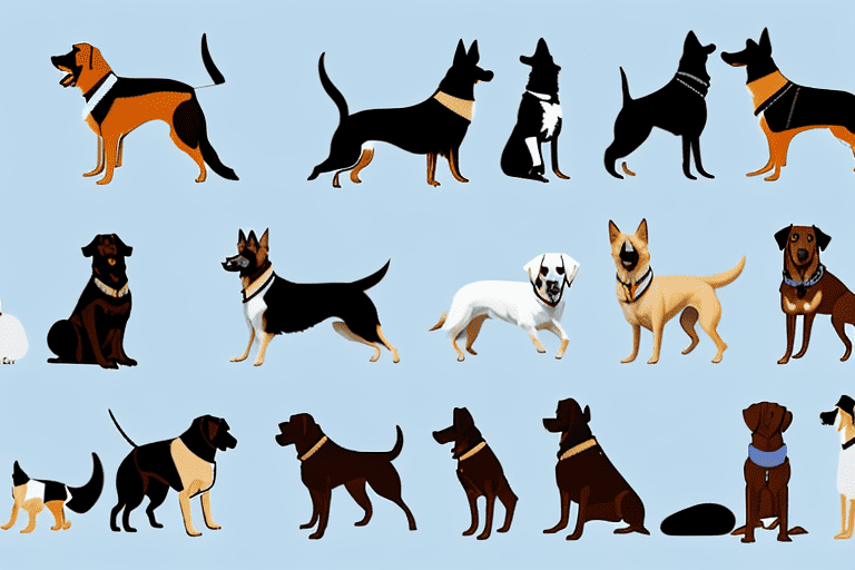 Different breeds of dogs