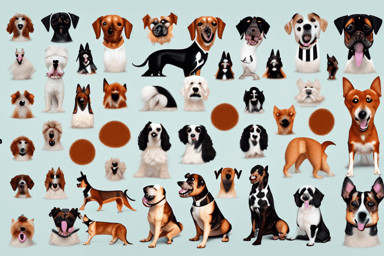 Various types of dogs from different breeds