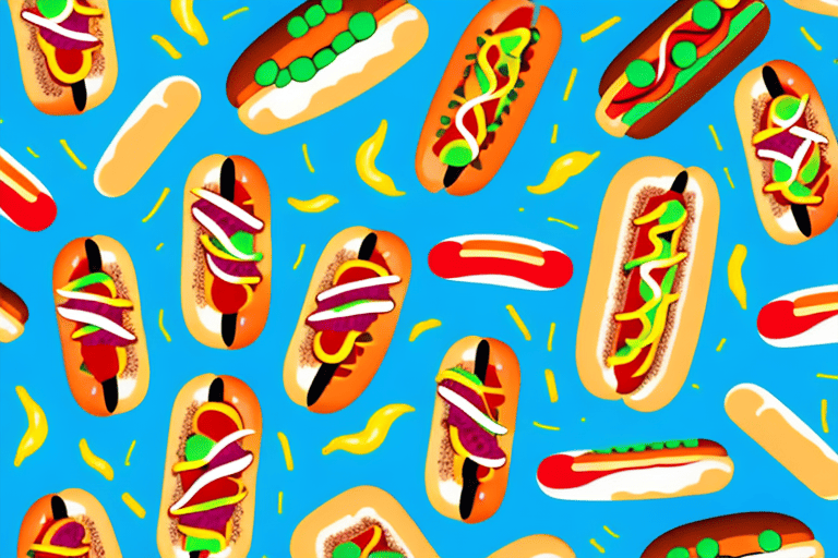 Several distinct types of hot dogs from around the world