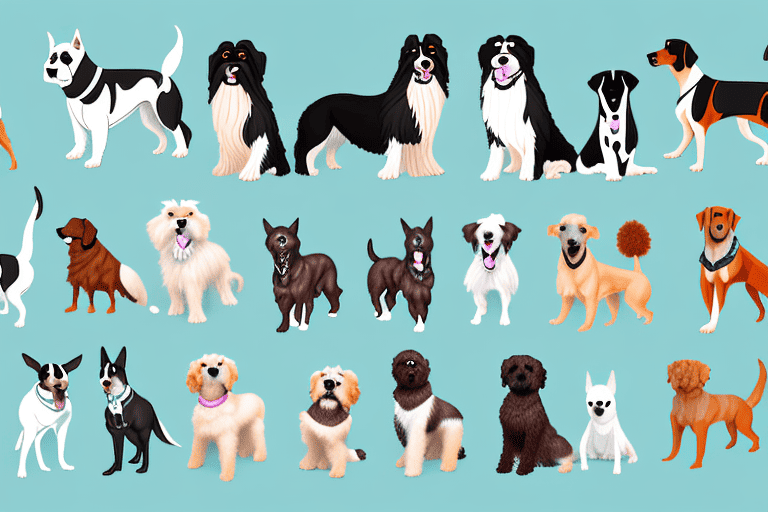 Various breeds of dogs