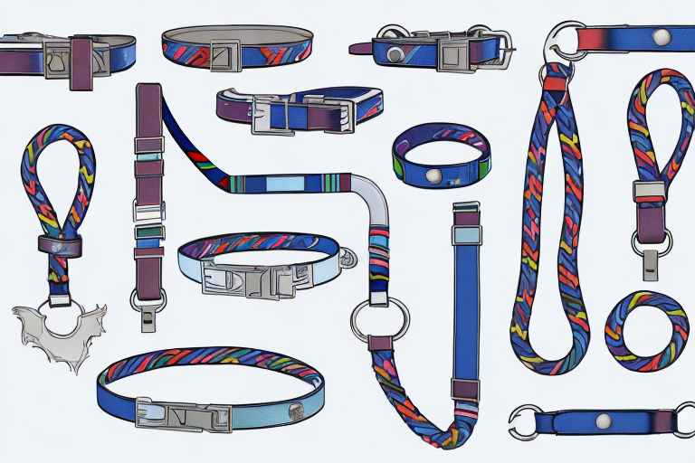 A variety of different types of dog leashes